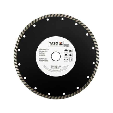 Deimantinis pjovimo diskas Yato YT-6025; 230x22,2 mm 