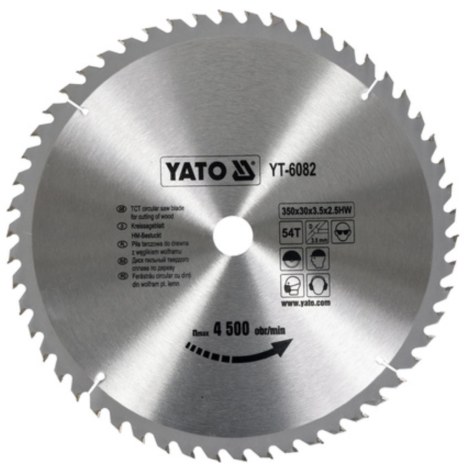 Pjovimo diskas Yato YT-6082; 350x30 mm; Z54