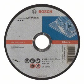 Abrazyvinis pjovimo diskas Bosch Standard; 125x1,6 mm