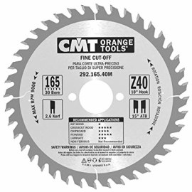 Pjovimo diskas medienai CMT 292; 165x2,6x30; Z40; 10° 