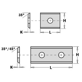 Obliaus peilis CMT 790.300.00; 30x12x1,5 mm; HWM; 1 vnt.