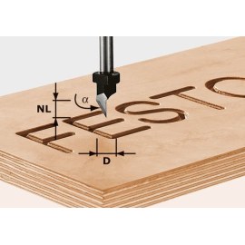 Šriftų freza Festool HW; 9,5/55 mm 