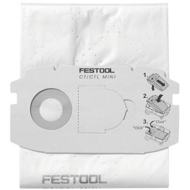 Medžiaginiai maišeliai dulkių siurbliui Festool SC FIS-CT MINI/5 