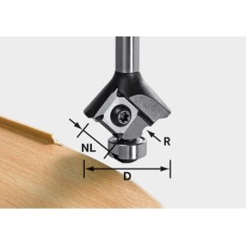 Apvalinimo freza Festool HW S8 HW R3 D28 KL12,7OFK su guoliu