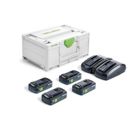 Priedų rinkinys Festool SYS 18V 4x4,0/TCL 6 DUO; 18 V; 4x4,0 Ah akum.
