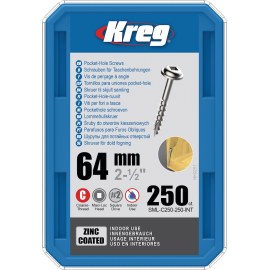 Medvaržtis Kreg SML-C250; Maxi-Loc; 2,50''; 64 mm; 250 vnt.; stambus sriegis