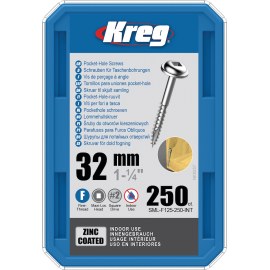 Medvaržtis Kreg SML-F125; Maxi-Loc; 1,25''; 32 mm; 250 vnt.; smulkus sriegis