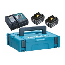 Akumuliatorius Makita 197624-2; 18 V; 2x5,0 Ah; Li-ion + pakrovėjas DC18RC + lagaminas