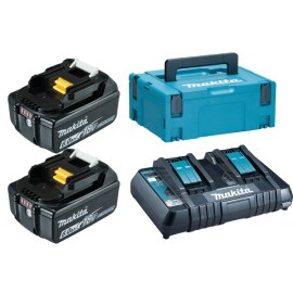 Priedų rinkinys Makita PowerPack; 18 V; 2x6,0 Ah akum.+ pakrovėjas