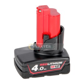 Akumuliatorius Milwaukee M12 B4; 12 V; 4,0 Ah; Li-ion 