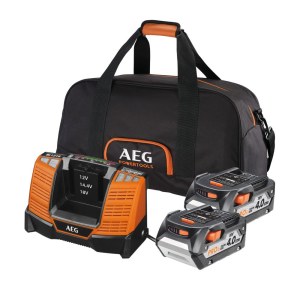 Priedų rinkinys AEG SET LL1840BL; 18 V; 2x4,0 Ah; Li-ion 
