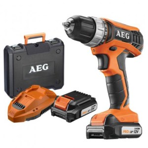 Suktuvas-gręžtuvas AEG BS12G3LI-202C; 12 V; 2x2,0 Ah akum.