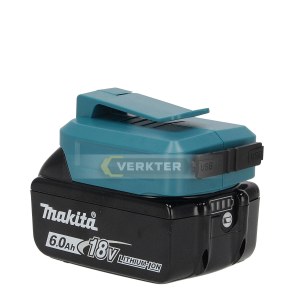 Akumuliatorių adapteris Ahlio tinka Makita 18V -> USB (x2) tinka krauti telefono baterijoms