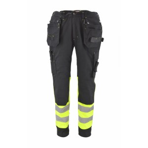 Apsauginės kelnės AWTools AW02614; T3; 2XL juoda/geltona