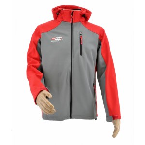 Darbinė striukė su gobtuvu AWTools AW02705; T4; 3XL raudona/pilka