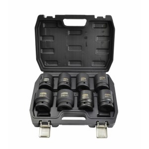 Smūginių galvučių rinkinys AWTools AW38851BL; 3/4''; 24-38 mm; 8 vnt.