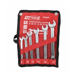 Kombinuotas raktas AWTools AW39811; 8-17 mm; 6 vnt.