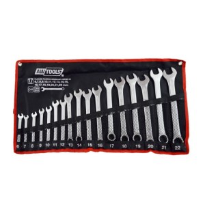 Kombinuotų raktų komplektas AWTools AW40116; 6-22 mm; 17 vnt.
