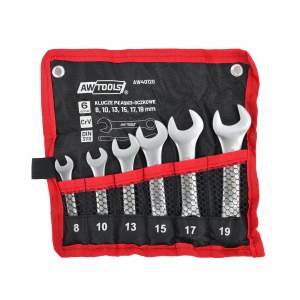 Kombinuotas raktas AWTools AW40120; 8-19 mm; 6 vnt.