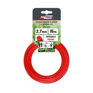 Pjovimo gija AWTools AW70123; (2,4 mm/15 m) oranžinė, apvali 