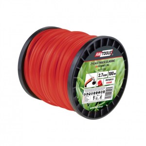 Pjovimo gija AWTools AW70140; (3 mm/100 m) oranžinė, apvali 