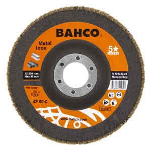 Vėduoklinis šlifavimo diskas Bahco Inox&Metal; 125 mm; C60 