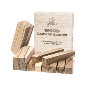 Lentelė - ruošinys BeaverCraft BW10 Walnut; 10 vnt.; drožinėjimui