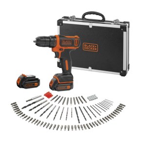 Akumuliatorinis suktuvas-gręžtuvas Black & Decker BDCDD12BAFC-QW; 10,8 V; 2x1,5 Ah akum. 
