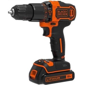 Suktuvas-gręžtuvas Black & Decker BDCHD18KB-QW; 18 V; 2x1,5 Ah akum.