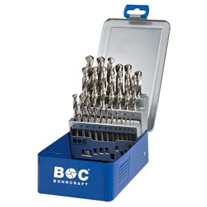 Grąžtų komplektas metalui Bohrcraft BC11291310025; HSS-G; 1-13 mm; 25 vnt.