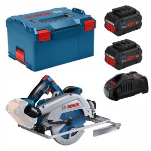 Akumuliatorinis diskinis pjūklas Bosch GKS 18V-68 C BITURBO; 18 V; 2x5,5 Ah akum.