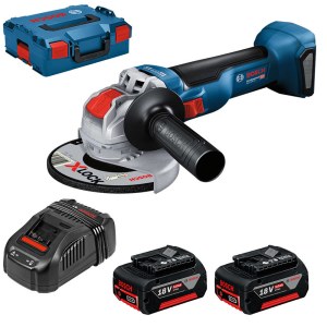 Kampinis šlifuoklis Bosch GWX 18V-10 X-lock; 18 V; 2x5,0 Ah akum.