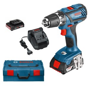 Suktuvas-gręžtuvas Bosch GSR 18-2-Li Plus; 18 V; 2x2,0 Ah akum.