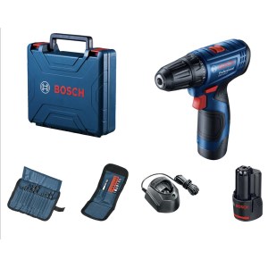 Suktuvas-gręžtuvas Bosch GSR 120-LI; 12 V; 2x2,0 Ah akum.; su priedais