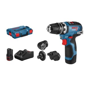 Suktuvas-gręžtuvas Bosch GSR 12V-35 FC; 12 V; 2x3,0 Ah akum. (ekspozicinė prekė)