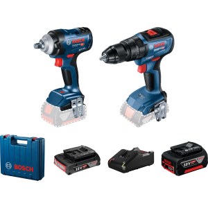Įrankių rinkinys Bosch 06019K0003 (GDS 18V-400 + GSB 18V-50); 18 V; 1x2,0/5,0 Ah akum.