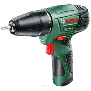 Suktuvas-gręžtuvas Bosch PSR 1080 Li; 10,8 V; 2x1,3 Ah akum.