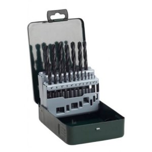 Grąžtų komplektas metalui Bosch HSS-R; 1-10 mm; 19 vnt.