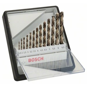 Grąžtų komplektas metalui Bosch HSS-CO; 1,5-6,5 mm; 13 vnt.