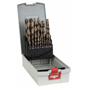 Grąžtų rinkinys Bosch 2608587018; HSS-CO; DIN 338; 25 vnt.
