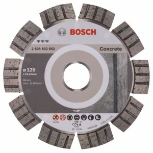 Deimantinis pjovimo diskas Bosch BEST FOR CONCRETE; 125 mm 