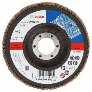 Vėduoklinis šlifavimo diskas Bosch 2608603657; 125 mm; K60