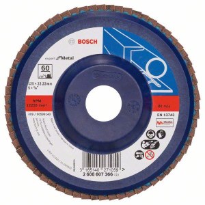 Vėduoklinis šlifavimo diskas Bosch Expert for Metal X551; 125 mm; K60