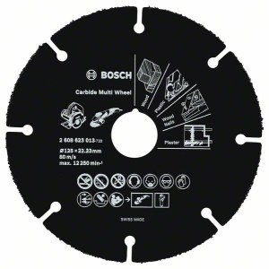 Pjovimo diskas medienai pjauti kampiniu šlifuokliu Bosch 2608623013; 125x1 mm