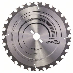 Pjovimo diskas medienai Bosch SPEEDLINE WOOD; 300x3,2x30,0 mm; Z28; 15°  