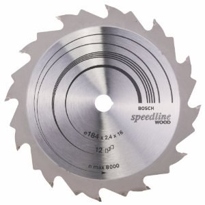Pjovimo diskas medienai Bosch SPEEDLINE WOOD; 184x2,4x16,0 mm; Z12; 15°  