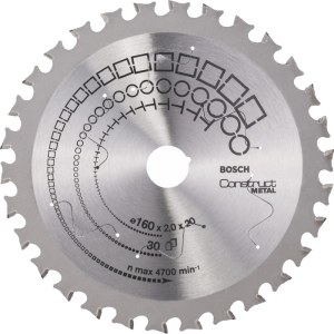 Pjovimo diskas metalui Bosch; CONSTRUCT METAL; Ø160 mm