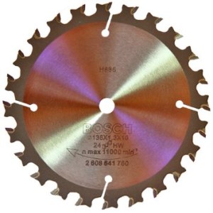 Pjovimo diskas medienai Bosch SPEEDLINE WOOD; 136x1,3x10,0 mm; Z24; 15°  