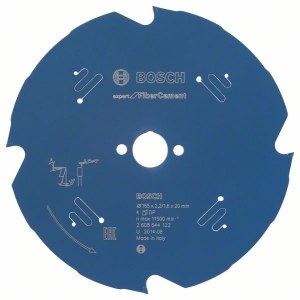 Pjovimo diskas fibrocementui Bosch Expert for Fiber Cement; 165x2,2x20,0 mm; Z4; 10°  