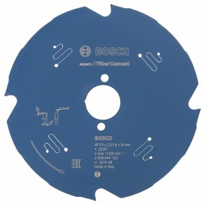 Pjovimo diskas fibrocementui Bosch Expert for Fiber Cement; 170x2,2x30,0 mm; Z4; 10°  